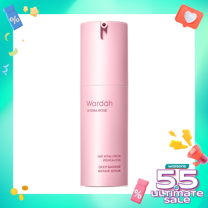 Wardah Hydra Rose 14X Hyaluronic Pentavitin Deep Barrier Repair Serum 30ml