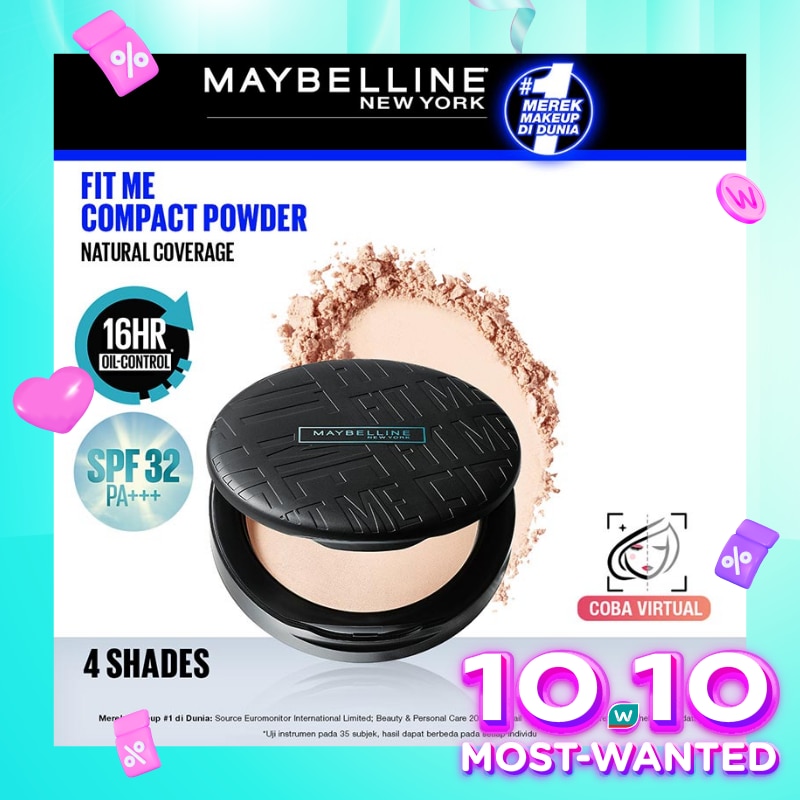 Promo Harga Maybelline Fit Me! 12-Hour Oil Control Powder 112 Natural Ivory 6 gr - Watsons