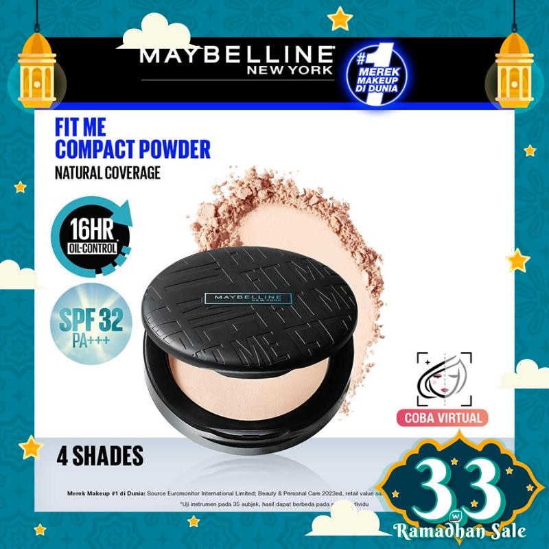 Promo Harga Maybelline Fit Me! 12-Hour Oil Control Powder 112 Natural Ivory 6 gr - Watsons