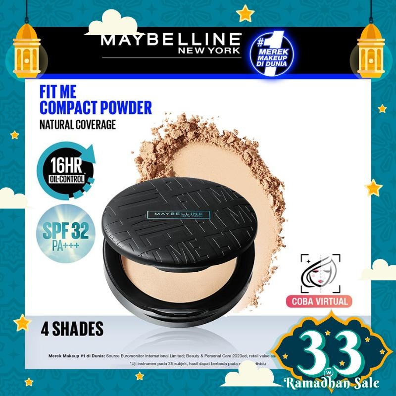 Promo Harga Maybelline Fit Me! 12-Hour Oil Control Powder 118 Light Beige 6 gr - Watsons