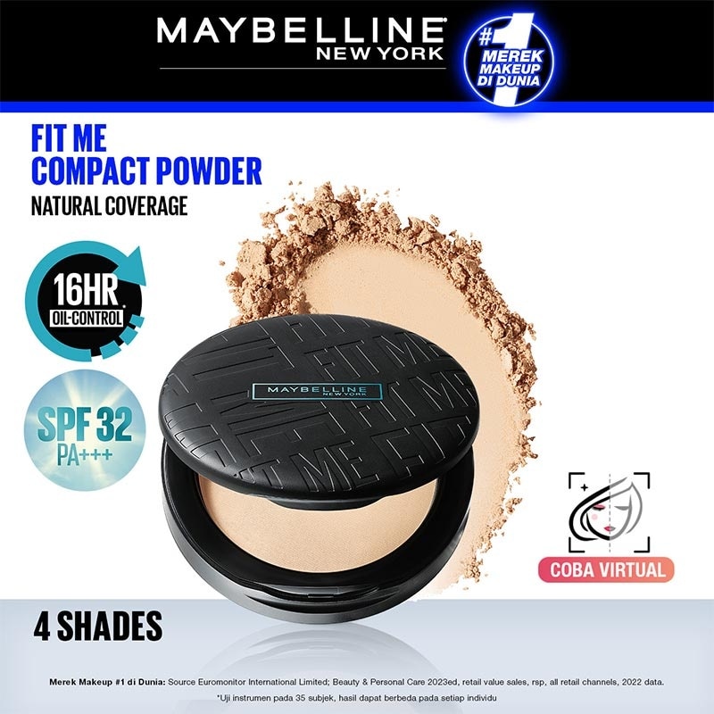 Promo Harga Maybelline Fit Me! 12-Hour Oil Control Powder 118 Light Beige 6 gr - Watsons