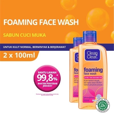 CLEAN & CLEAR Foaming Face Wash Twinpack 100ml