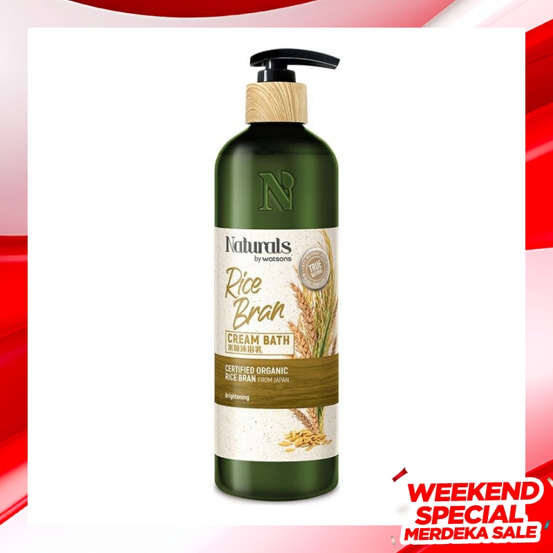 Naturals by Watsons Rice Bran Cream Bath 490Ml Naturals by Watsons