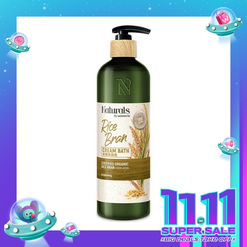 Naturals by Watsons Rice Bran Cream Bath 490Ml Naturals by Watsons