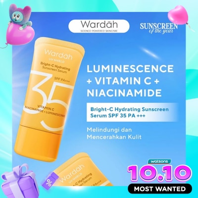 WARDAH UV Shield Bright C Hydrating Sunscreen Serum SPF 35 PA+++ with Ultra ThinVeil Technology 40ml image