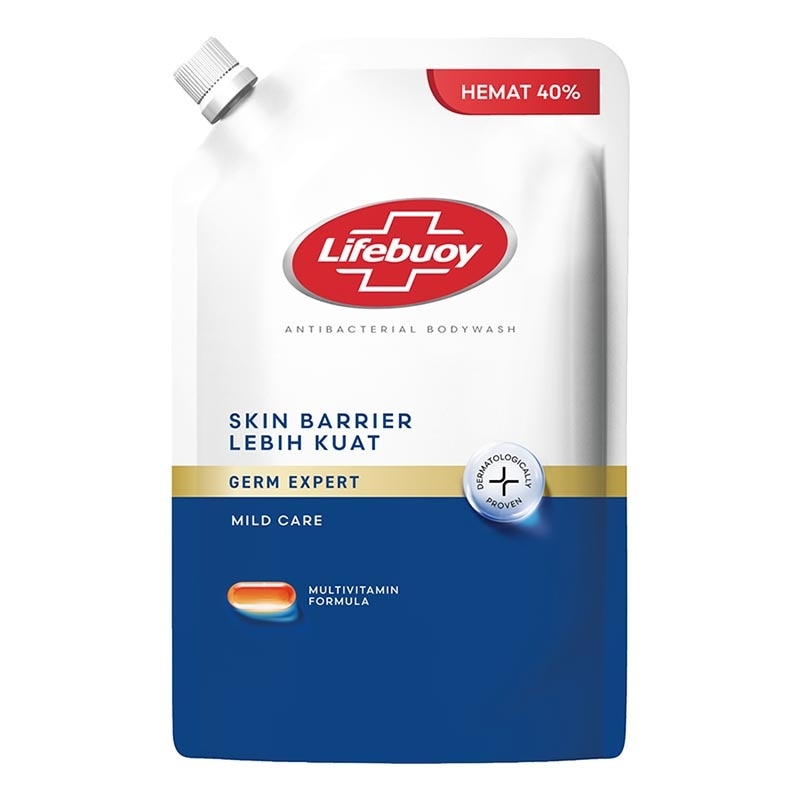 Lifebuoy Body Wash Sabun Mandi Cair Refill Mild Care 900Ml
