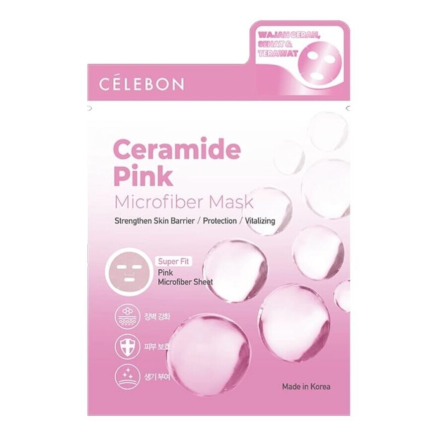 Celebon Ceramide Pink Microfiber Mask