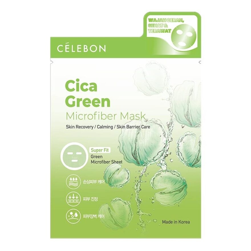 Cica Green Microfiber Mask