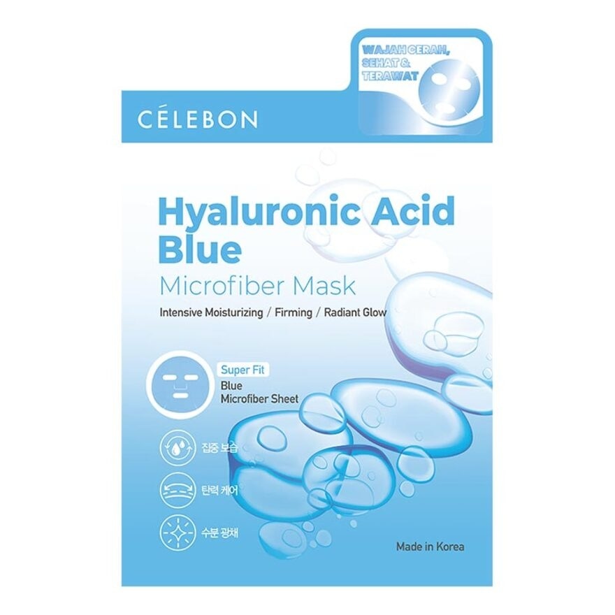 Celebon Hyaluronic Acid Blue Microfiber Mask