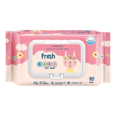 WATSONS W FRESH BABY WIPES (EMBOSS) 90S