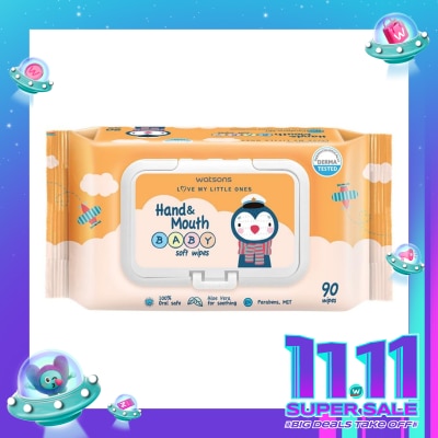 WATSONS Hand & Mouth Baby Soft Wipes 90s