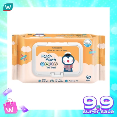 WATSONS Hand &. Mouth Baby Soft Wipes 90s