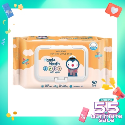 WATSONS Hand &. Mouth Baby Soft Wipes 90s