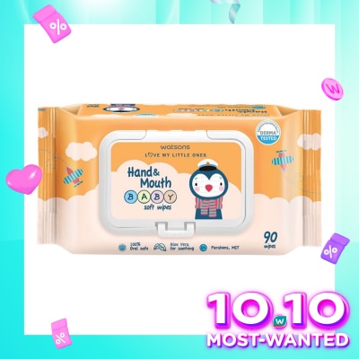 WATSONS Hand &. Mouth Baby Soft Wipes 90s
