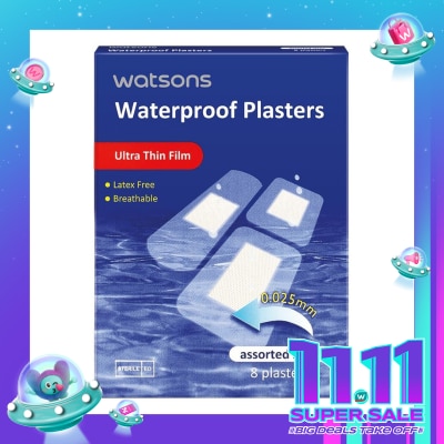 WATSONS W WATERPROOF ASSORTED PLASTER 8S