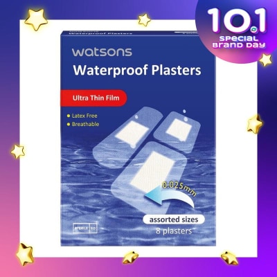 WATSONS W WATERPROOF ASSORTED PLASTER 8S