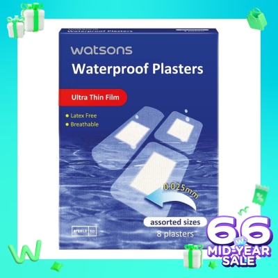WATSONS W WATERPROOF ASSORTED PLASTER 8S