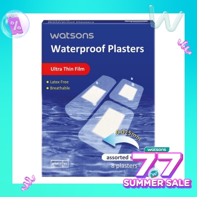 WATSONS W WATERPROOF ASSORTED PLASTER 8S