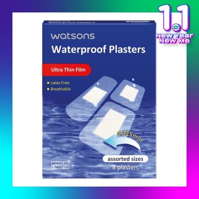 WATSONS W WATERPROOF ASSORTED PLASTER 8S