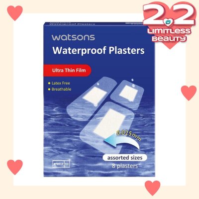 WATSONS W WATERPROOF ASSORTED PLASTER 8S