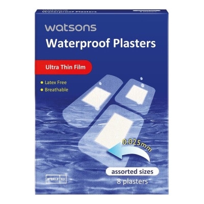 WATSONS W WATERPROOF ASSORTED PLASTER 8S