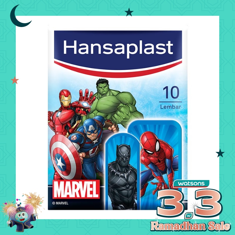 Plester Anak Disney Marvel Kids isi 10 P3K Plester Kain