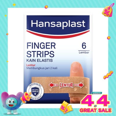 HANSAPLAST - Plester Lentur Finger Strips isi 6 P3K Plester Kain Jari