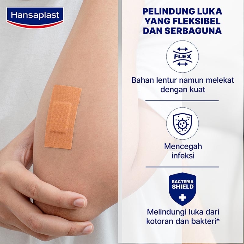 Hansaplast Kain Elastis Mix 10s - Plester Lentur Kulit Mudah Bernapas