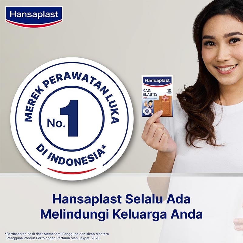 Hansaplast Kain Elastis Mix 10s - Plester Lentur Kulit Mudah Bernapas