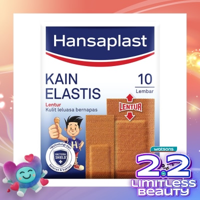 HANSAPLAST Plester Lentur Kain Elastis isi 10 P3K Plester Kain