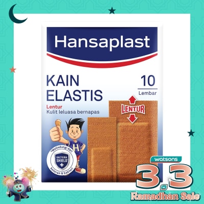 HANSAPLAST Plester Lentur Kain Elastis isi 10 P3K Plester Kain