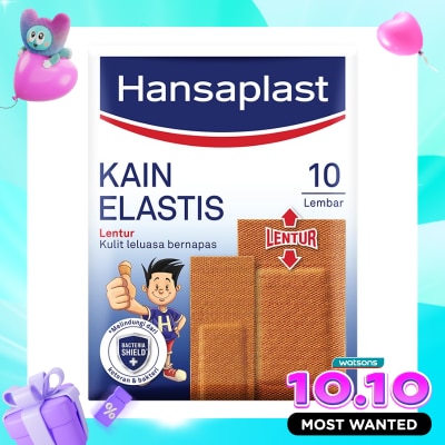 HANSAPLAST Plester Lentur Kain Elastis isi 10 P3K Plester Kain image