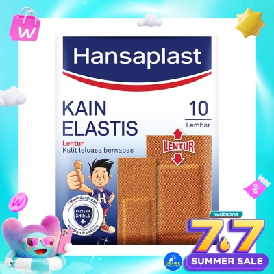 HANSAPLAST - Plester Lentur Kain Elastis isi 10 P3K Plester Kain