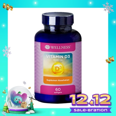 WELLNESS Wellness Vit D3 1000IU 60''S