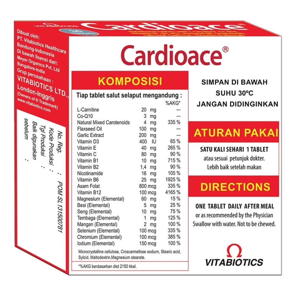 Cardioace Suplemen Kesehatan Jantung 30s