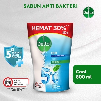 DETTOL Dettol Body Wash Cool Pouch 800ml