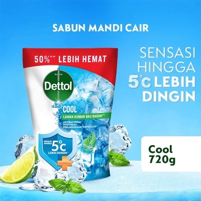 DETTOL Body Wash Cool Pouch 720g