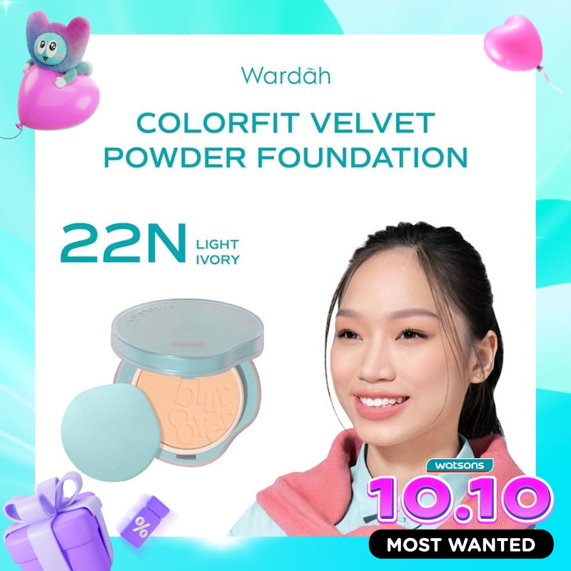 Colorfit Velvet Powder Foundation 22N Light Ivory 11g image