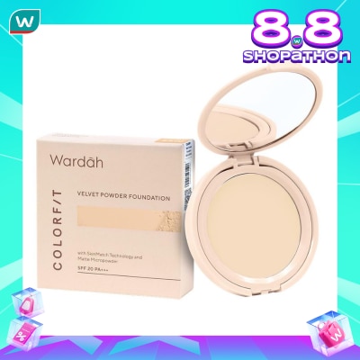 WARDAH Colorfit Velvet Powder Foundation 23W Warm Ivory 11g