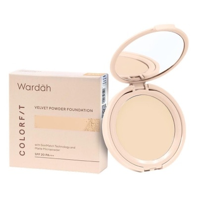 WARDAH Colorfit Velvet Powder Foundation 23W Warm Ivory 11g