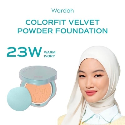 WARDAH - Colorfit Velvet Powder Foundation 23W Warm Ivory 11g