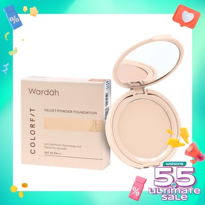 WARDAH Colorfit Velvet Powder Foundation 32N Neutral Beige 11g