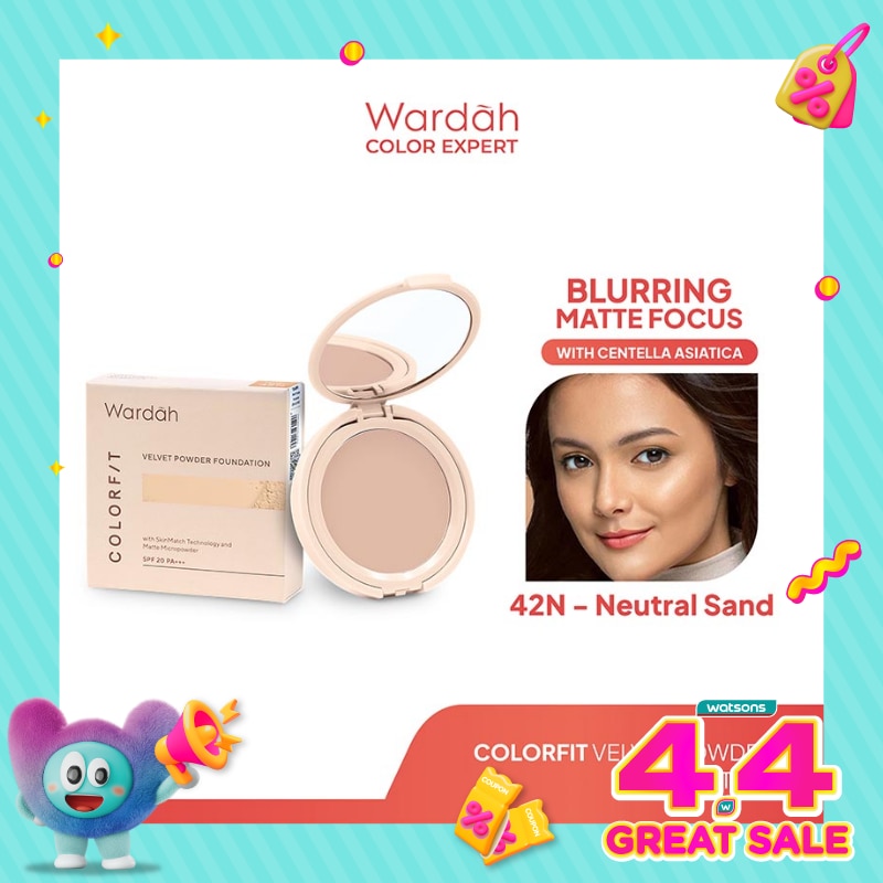 Wardah Colorfit Velvet Powder Foundation 42N Neutral Sand 11g