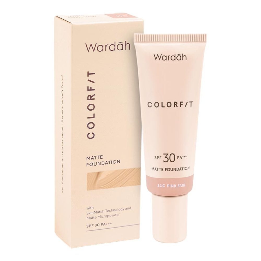 Promo Harga Wardah Colorfit Matte Foundation 11C Pink Fair  - Watsons