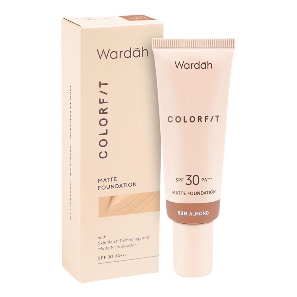 Promo Harga Wardah Colorfit Matte Foundation 52N Almond  - Watsons