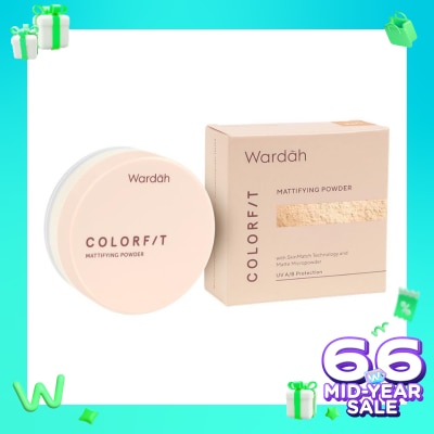 WARDAH Colorfit Mattifying Powder 22N Light Ivory 15g