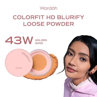 WARDAH Colorfit HD Blurify Loose Powder 43W Golden Sand 15g