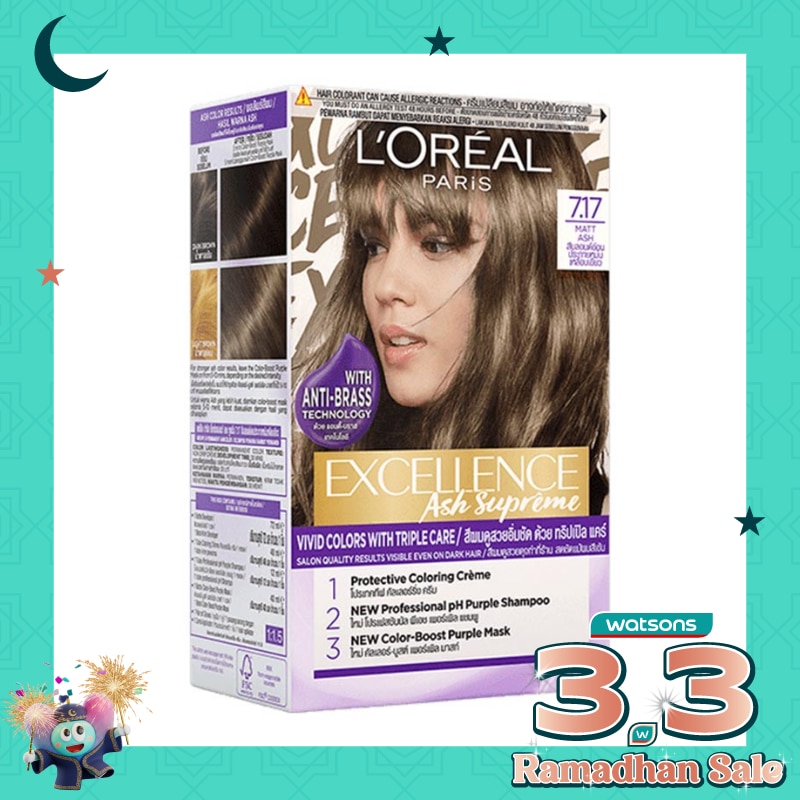 L'OREAL Excellence Fashion Ash Supreme 7.17 Matt Ash - Hair Color