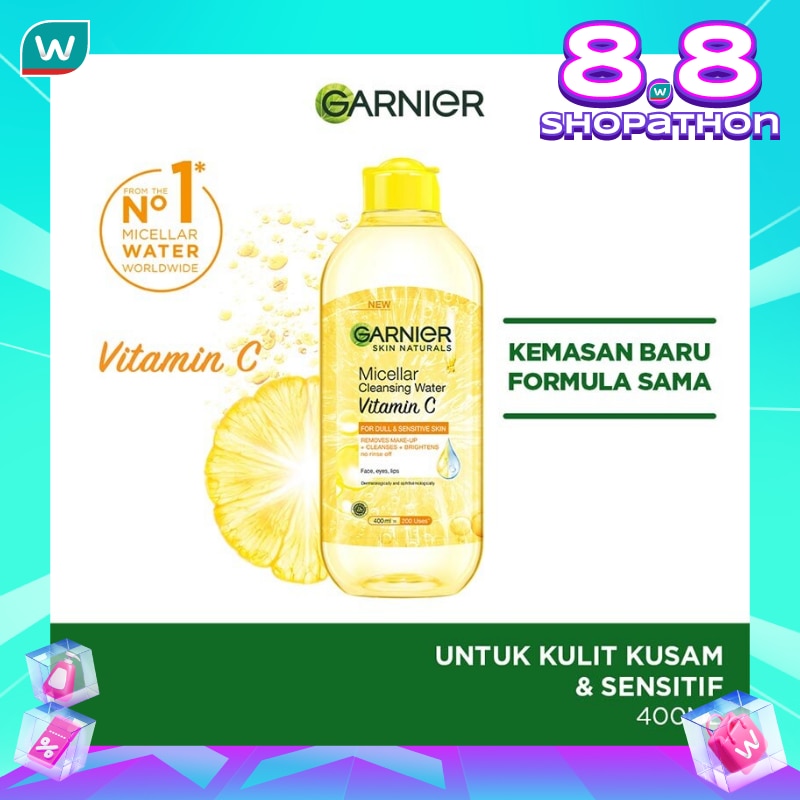 Promo Harga Garnier Micellar Water Vitamin C 400 ml - Watsons