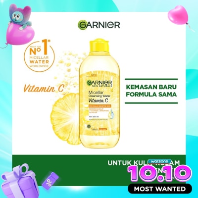 GARNIER Garnier Micellar Water Vitamin C Brightening 400ml Cleansing Water image